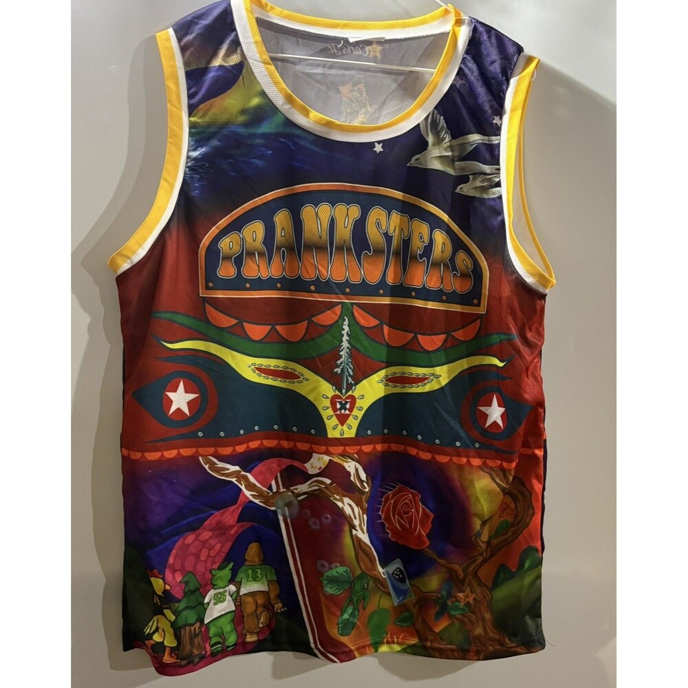 Eugene EMERALDS Bill Walton MERRY PRANKSTERS Giveaway JERSEY SGA Men's XL Milb